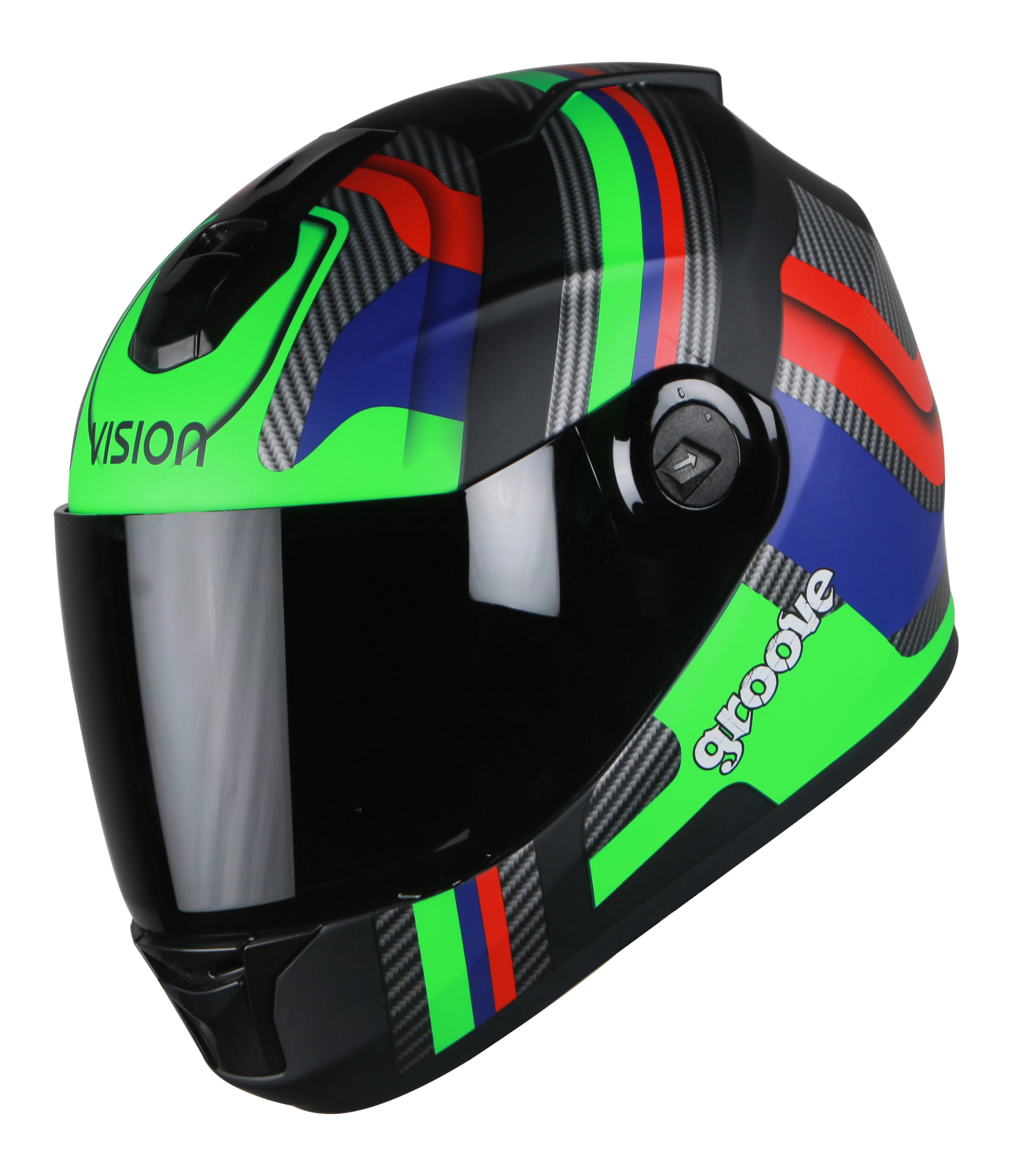 SBH-11 Vision Groove Glossy Black With Green
